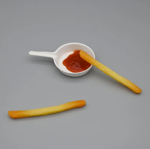 DISPOSABLE BAGASSE BIODEGRADABLE TABLEWARE SHALLOW PAN SAUCE DISH