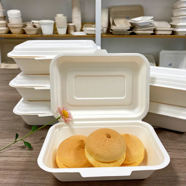 BIODEGRADABLE and COMPOSTABLE 450ML BAGASSE FOOD CONTAINER