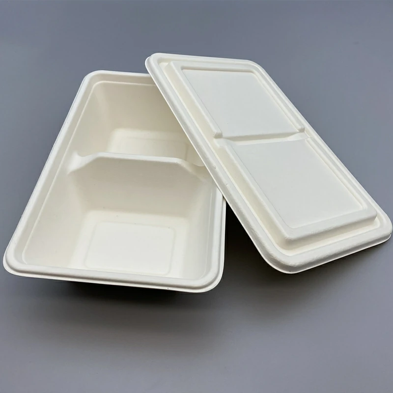 1000ML COMPOSTABLE SUGARCANE FOOD CONTAINER WITH BAGASSE LID