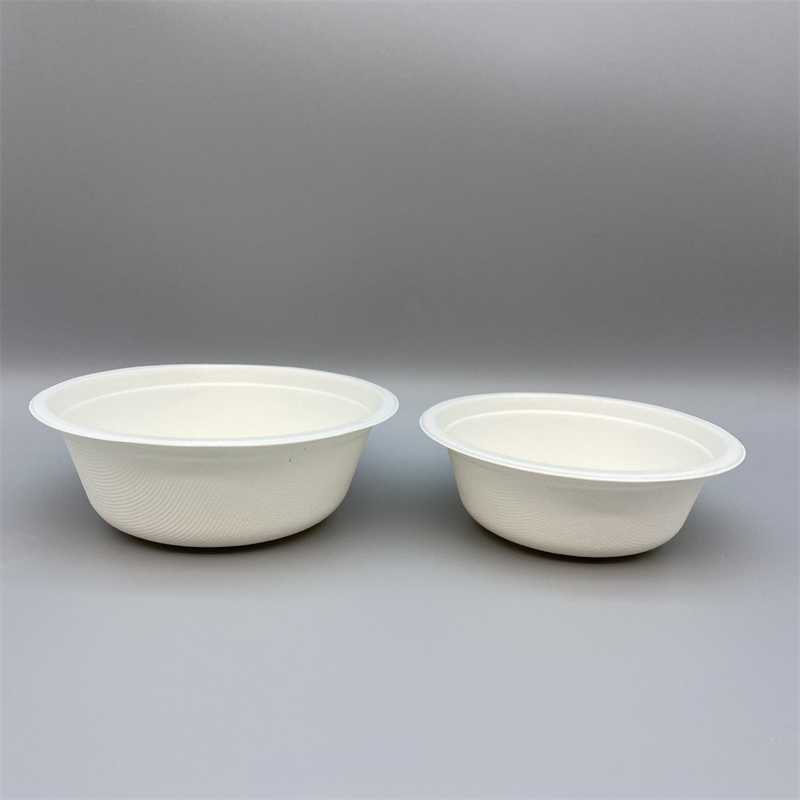 500ML BIODEGRADABLE SUGARCANE BAGASSE ROUND BOWLS UNBLEACHED