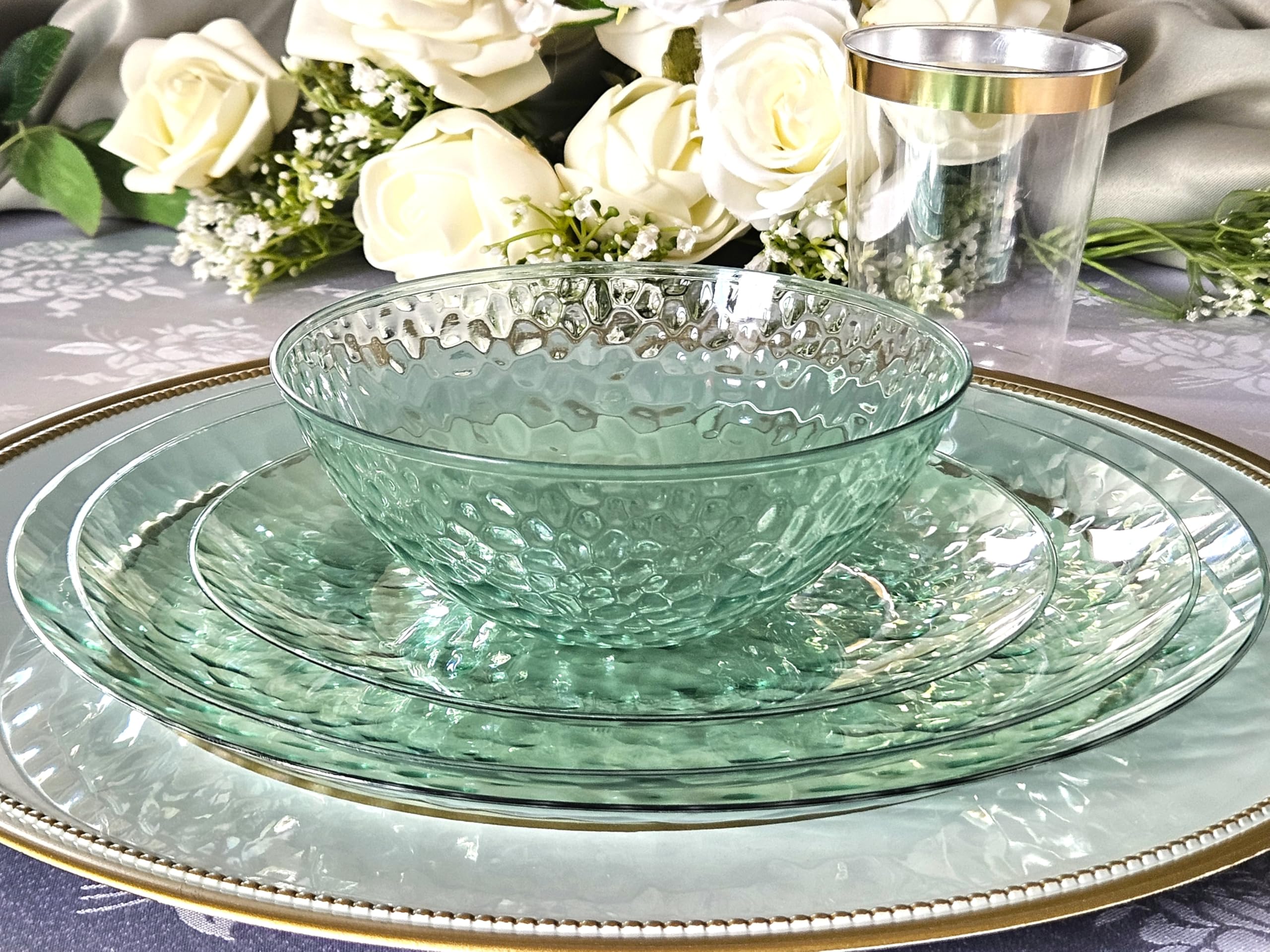 240 Piece (120 Guest) Coastal Clear Green-06